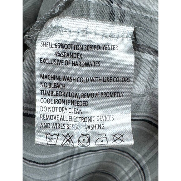 ScotteVest Travel Shirt Mens XXL Gray Plaid Pockets Utility Lightweight Tech - Picture 14 of 15